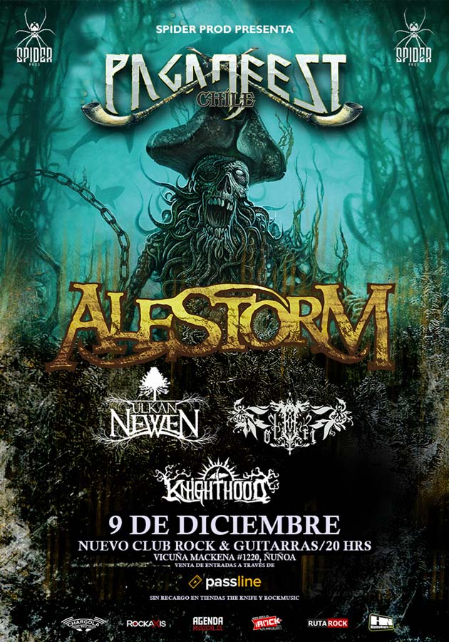 Alestorm junto a Folkheim, Ulkan Newen y Kingthood