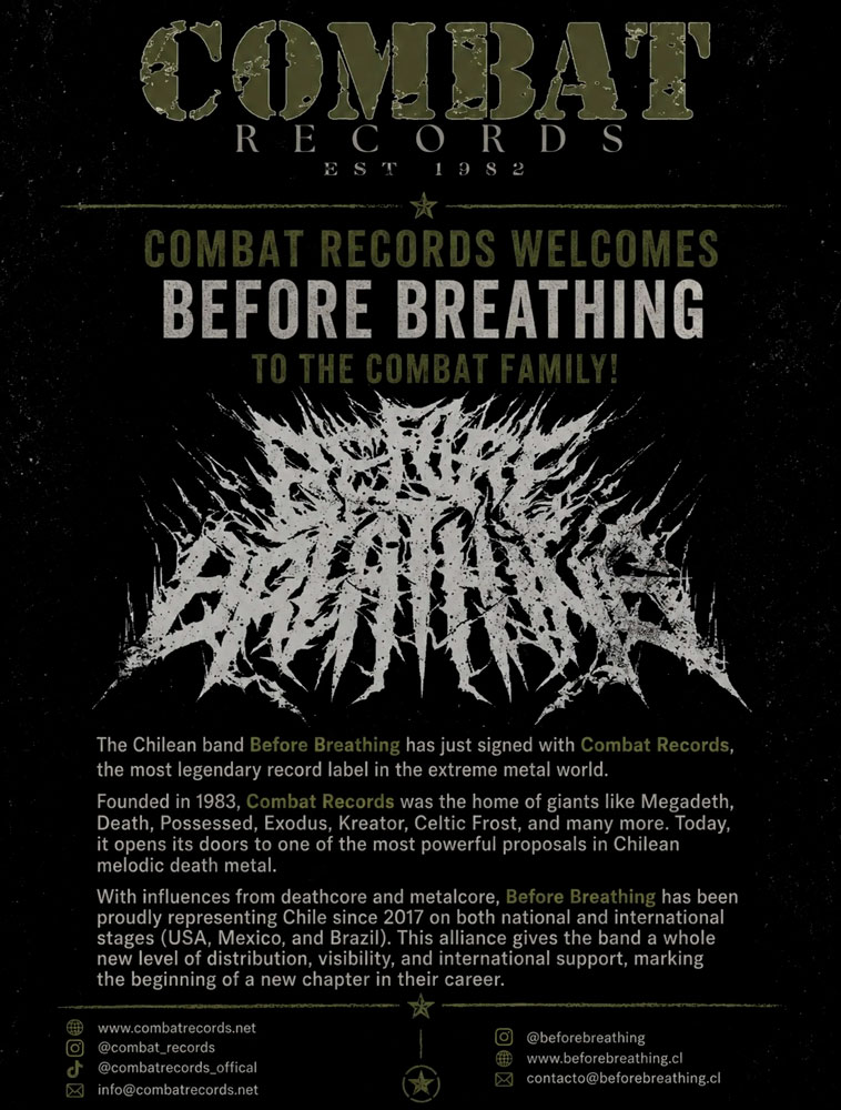 Before Breathing firma contrato con legendario sello discográfico.