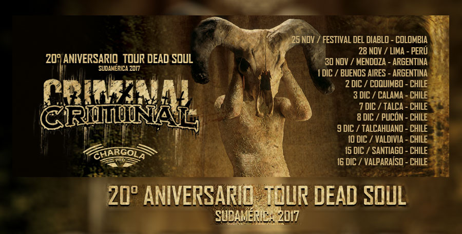 Criminal Gira sudamericana 2017