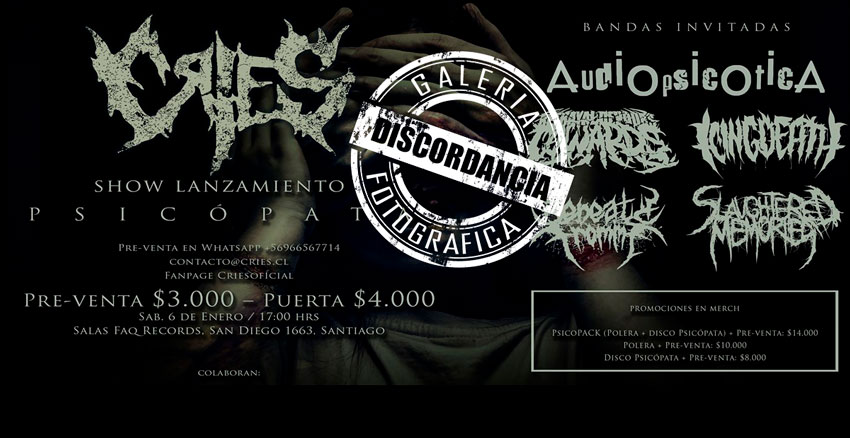 06.01.2018 - Lanzamiento Psicopata de Cries