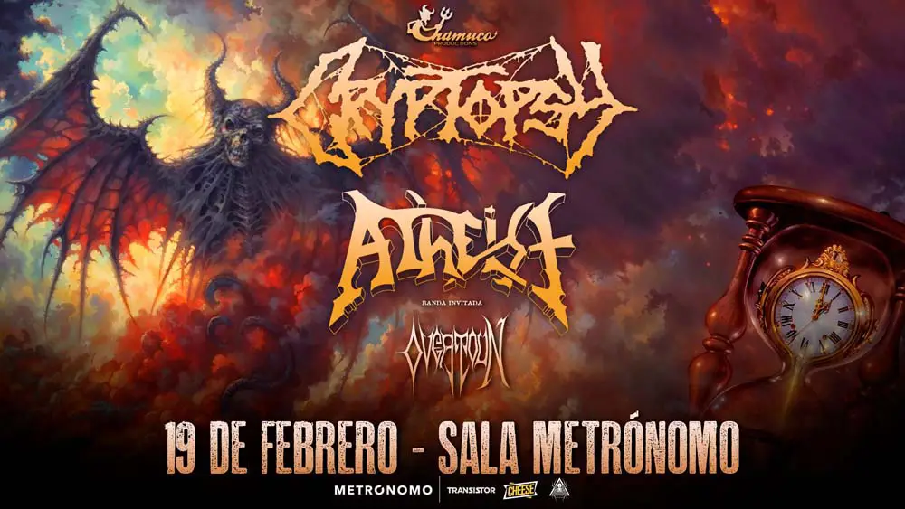 Cryptopsy y atheist en Chile