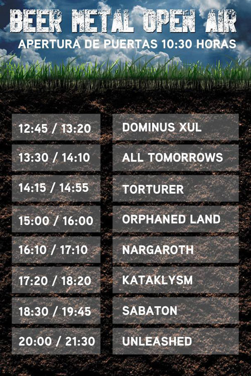 Horarios Beer metal open air