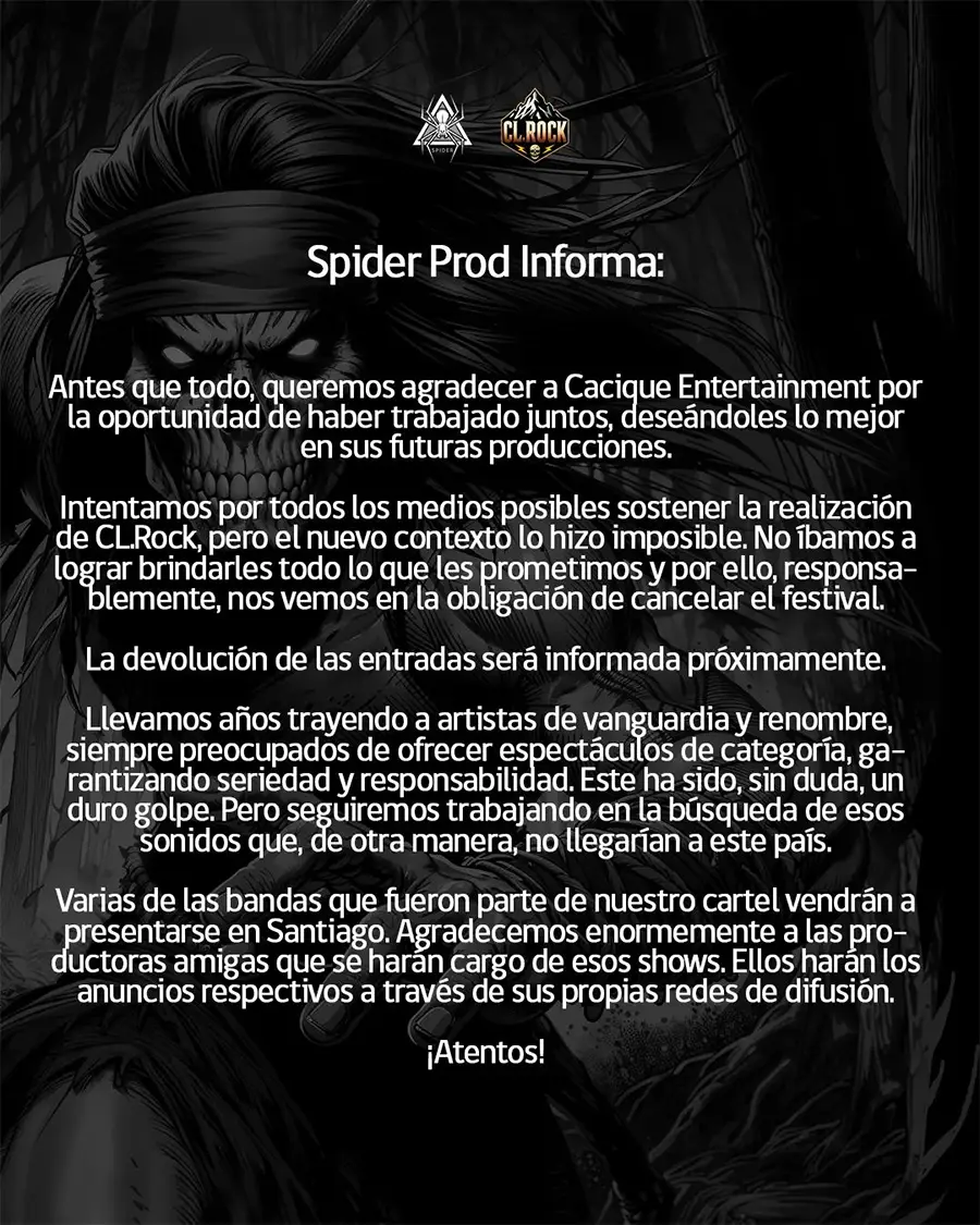 Comunicado Spider Prod